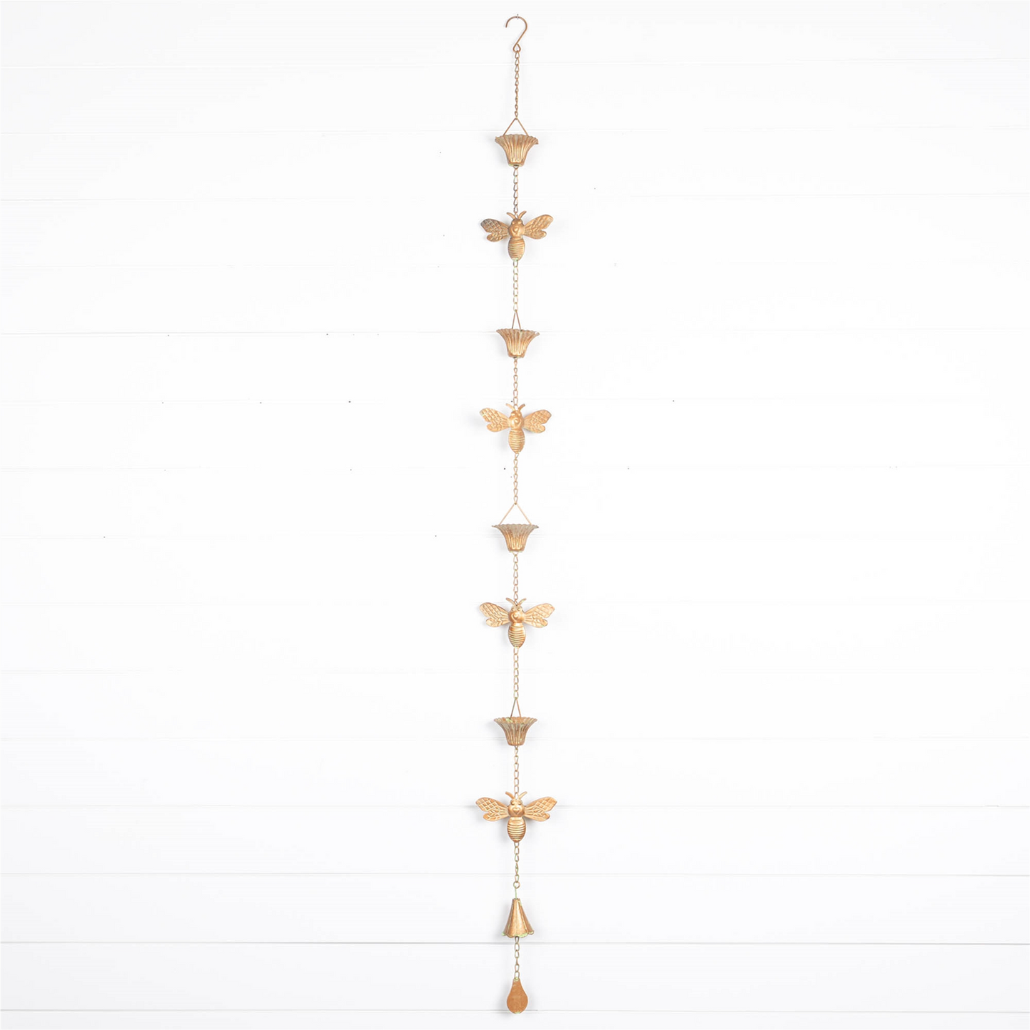 Iron Bumble Bee Rain Chain 61.5"H
