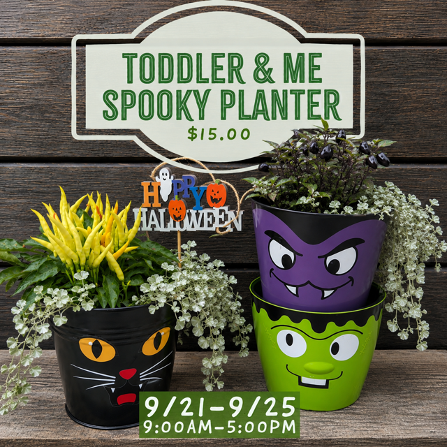 9.21-9.25 Toddler & Me Spooky Planter