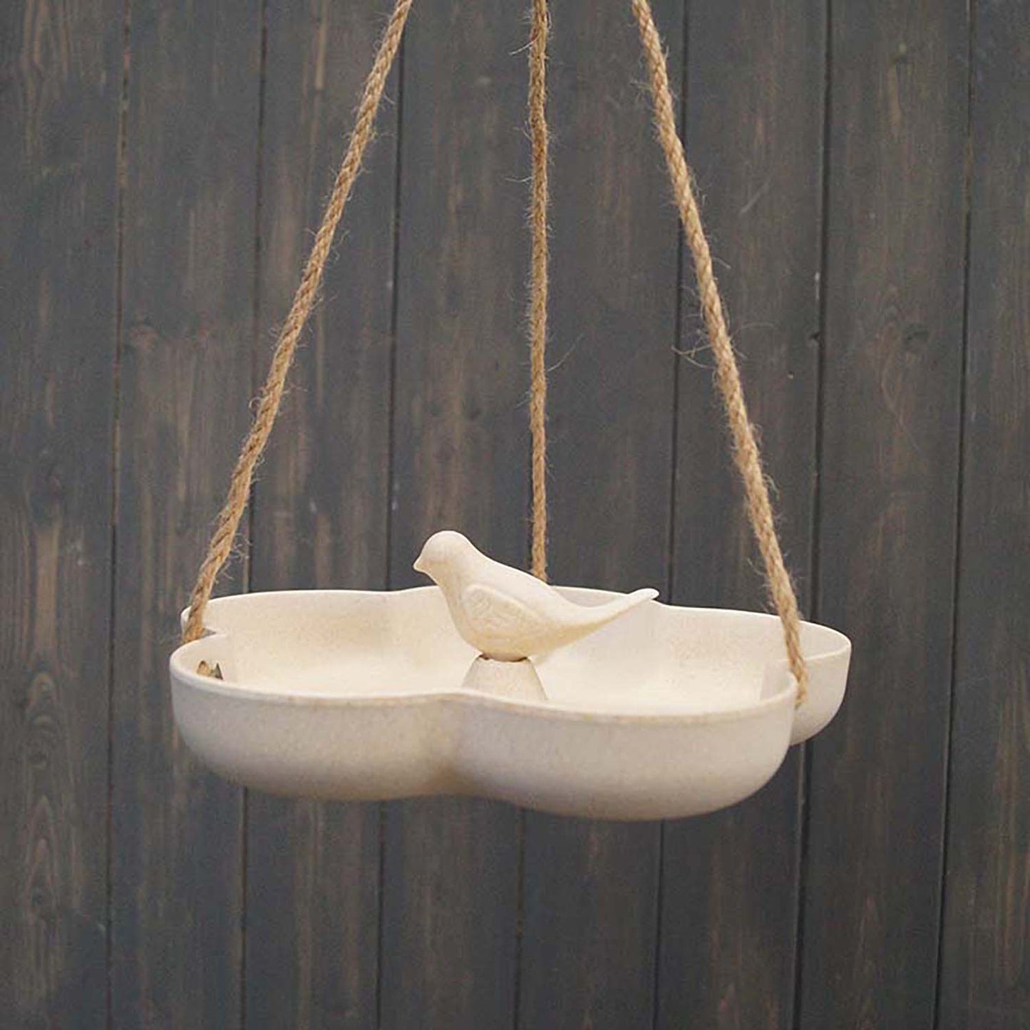 9.2" Natural Hanging Bird Bath/Feeder - Bamboo