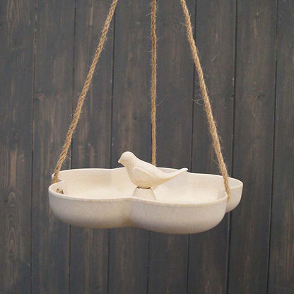 9.2" Natural Hanging Bird Bath/Feeder - Bamboo