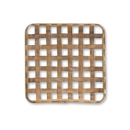 Square Bamboo Basket Tray (Set of 2)