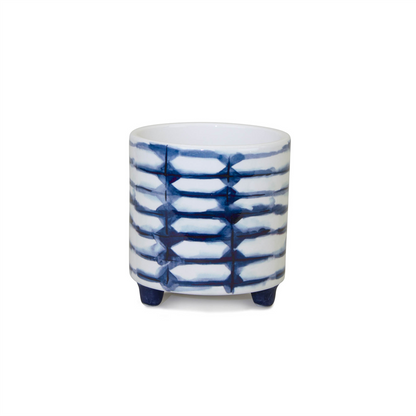 Tie-Dye Design Footed Planter (Set of 2)