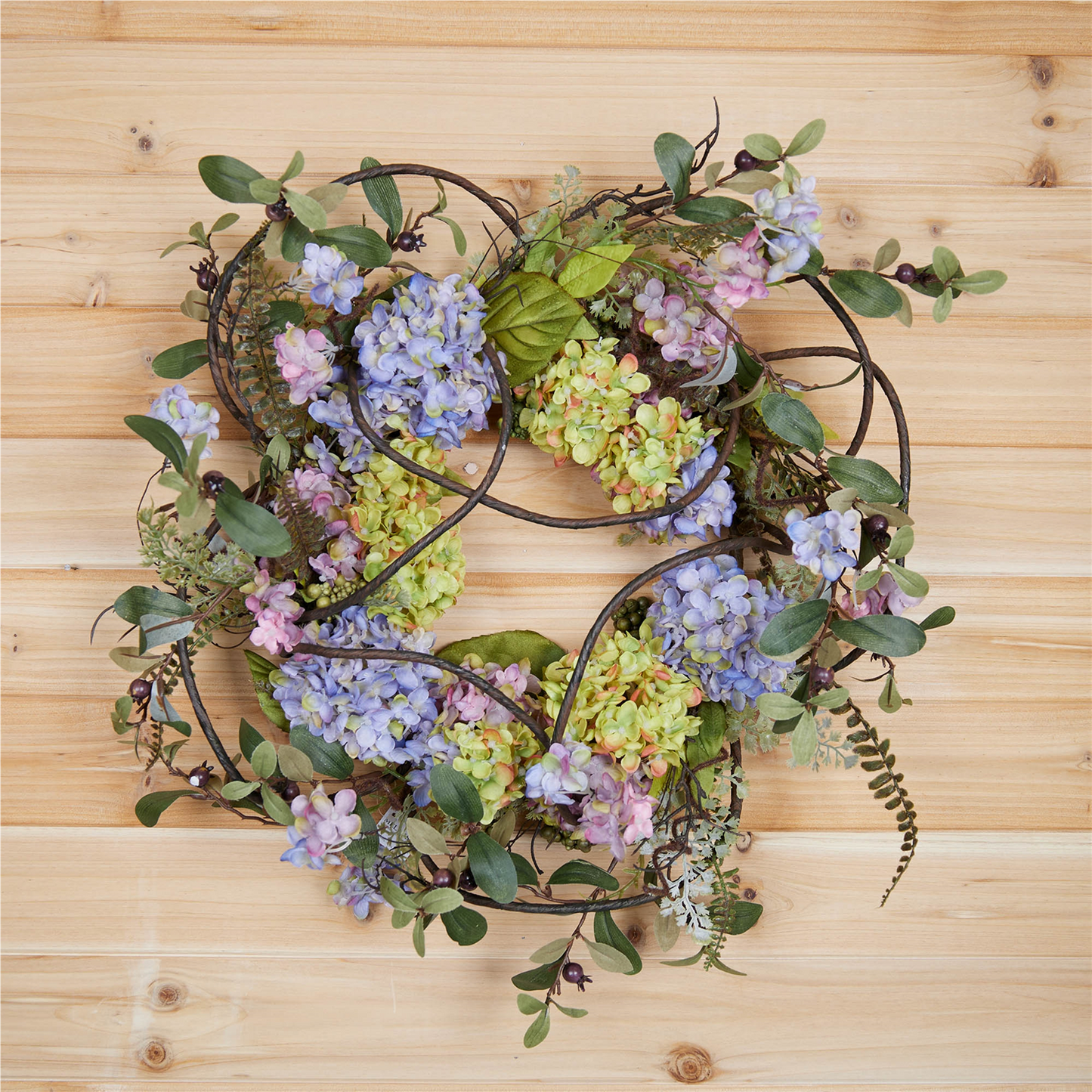 Hydrangea Floral Wreath 22"D