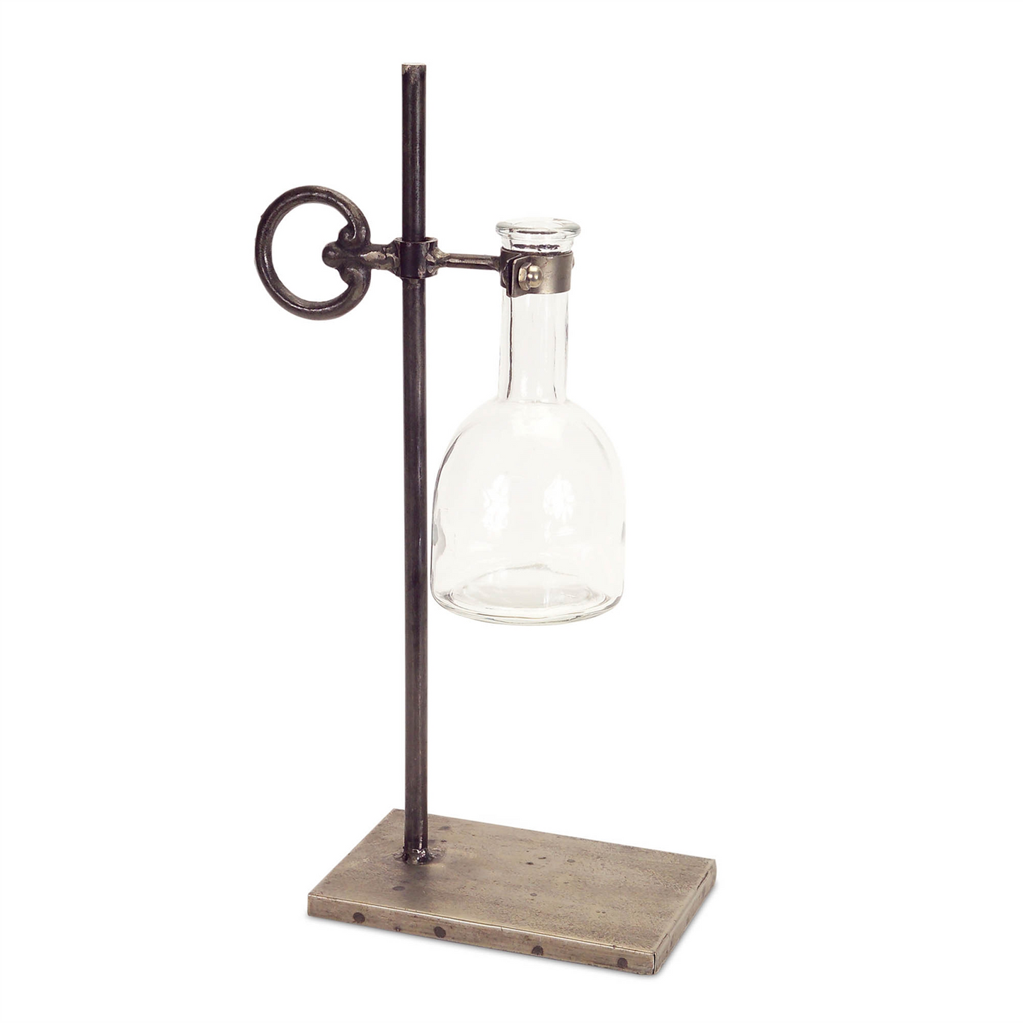 Hanging Bud Vase with Metal Stand (Set of 2)