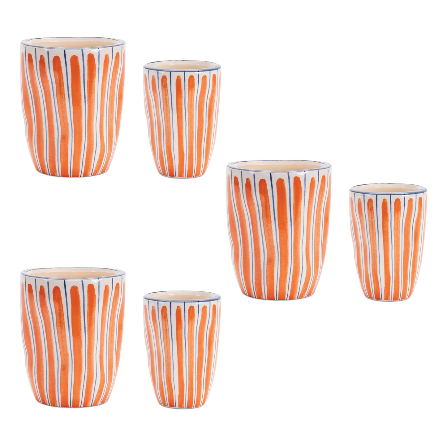 Wavy Stripe Planter (Set of 6)
