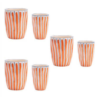 Wavy Stripe Planter (Set of 6)