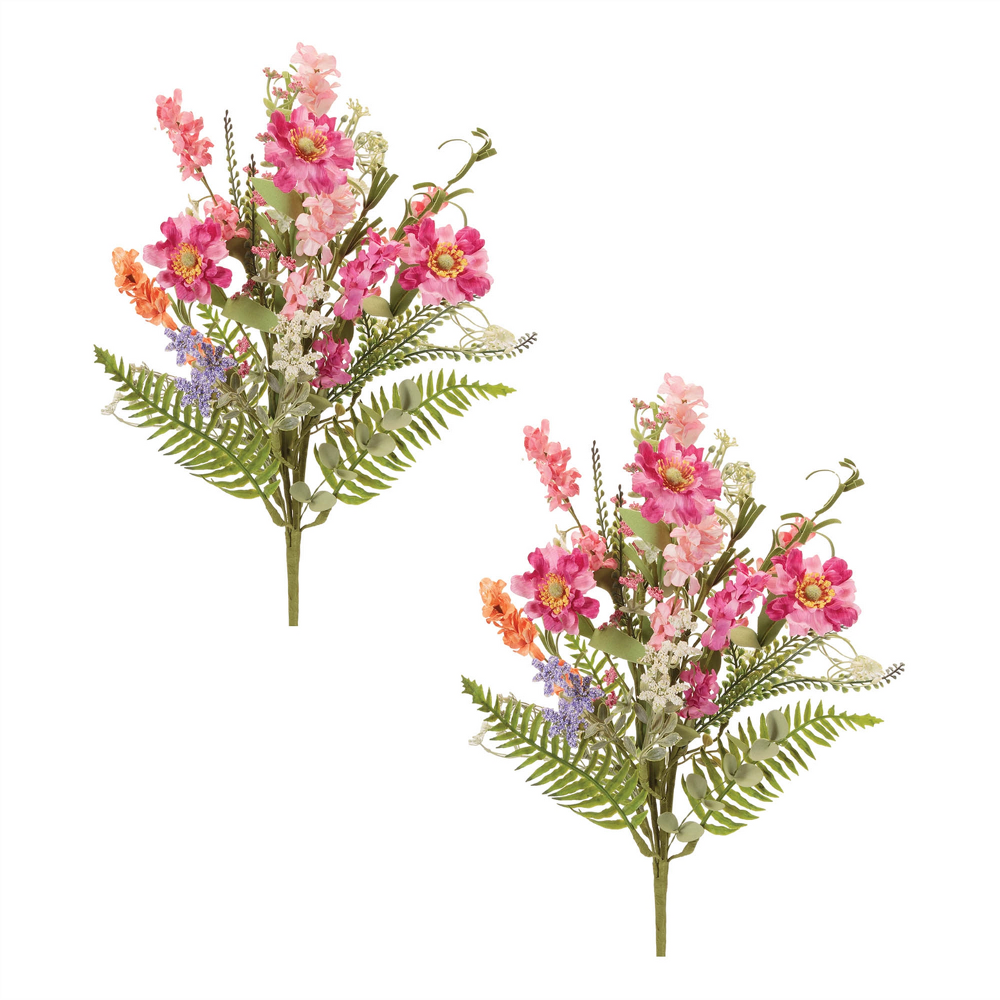Mixed Daisy Floral Bush (Set of 2)