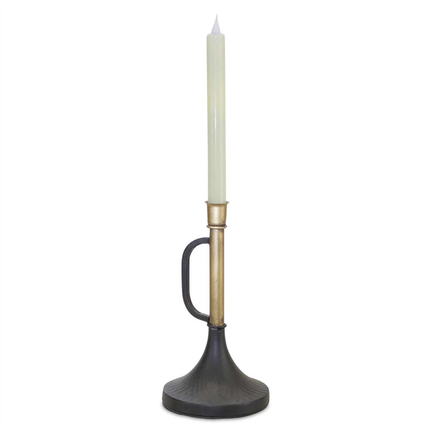 Metal Trumpet Taper Candle Holder (Set of 2)