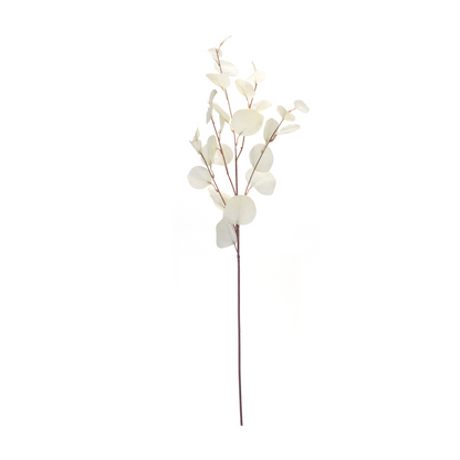 Ivory Silver Dollar Eucalyptus Leaf Spray (Set of 6)