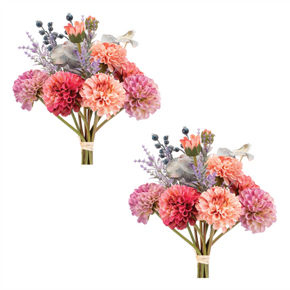Mixed Zinnia Floral Bouquet (Set of 2)