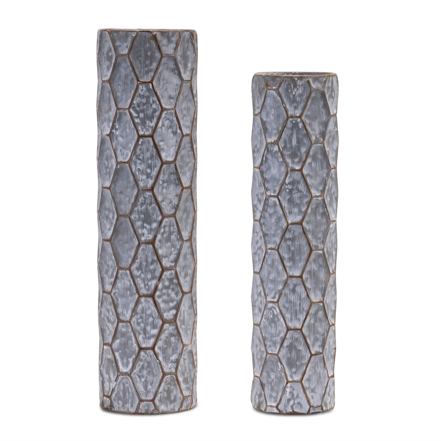 Honeycomb Metal Candle Holder (Set of 2)