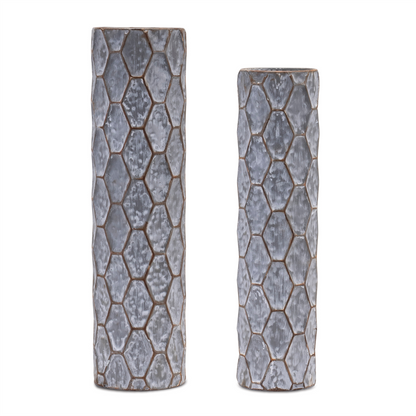 Honeycomb Metal Candle Holder (Set of 2)