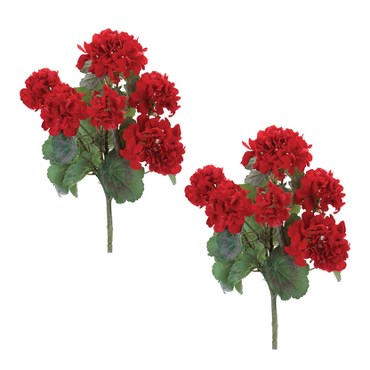 Geranium Floral Bush (Set of 2)