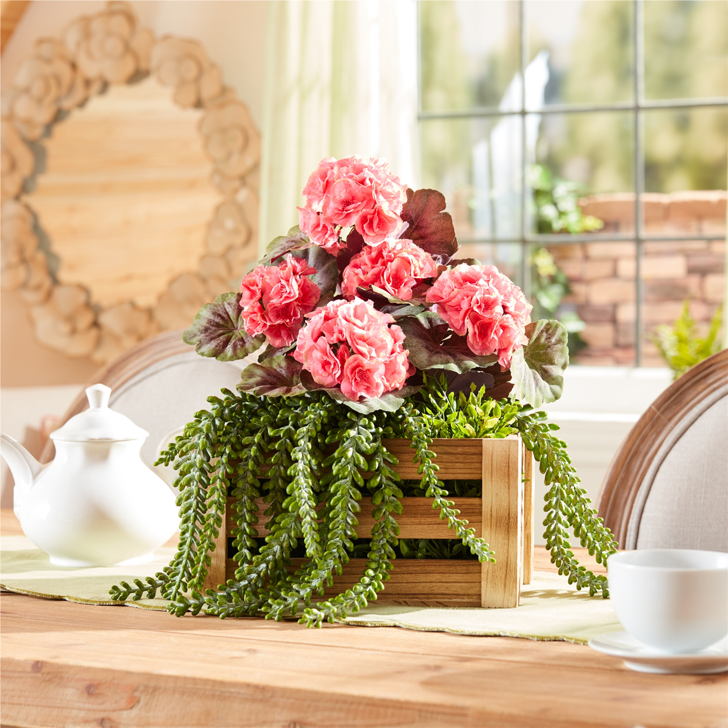 Geranium Floral Bush (Set of 2)