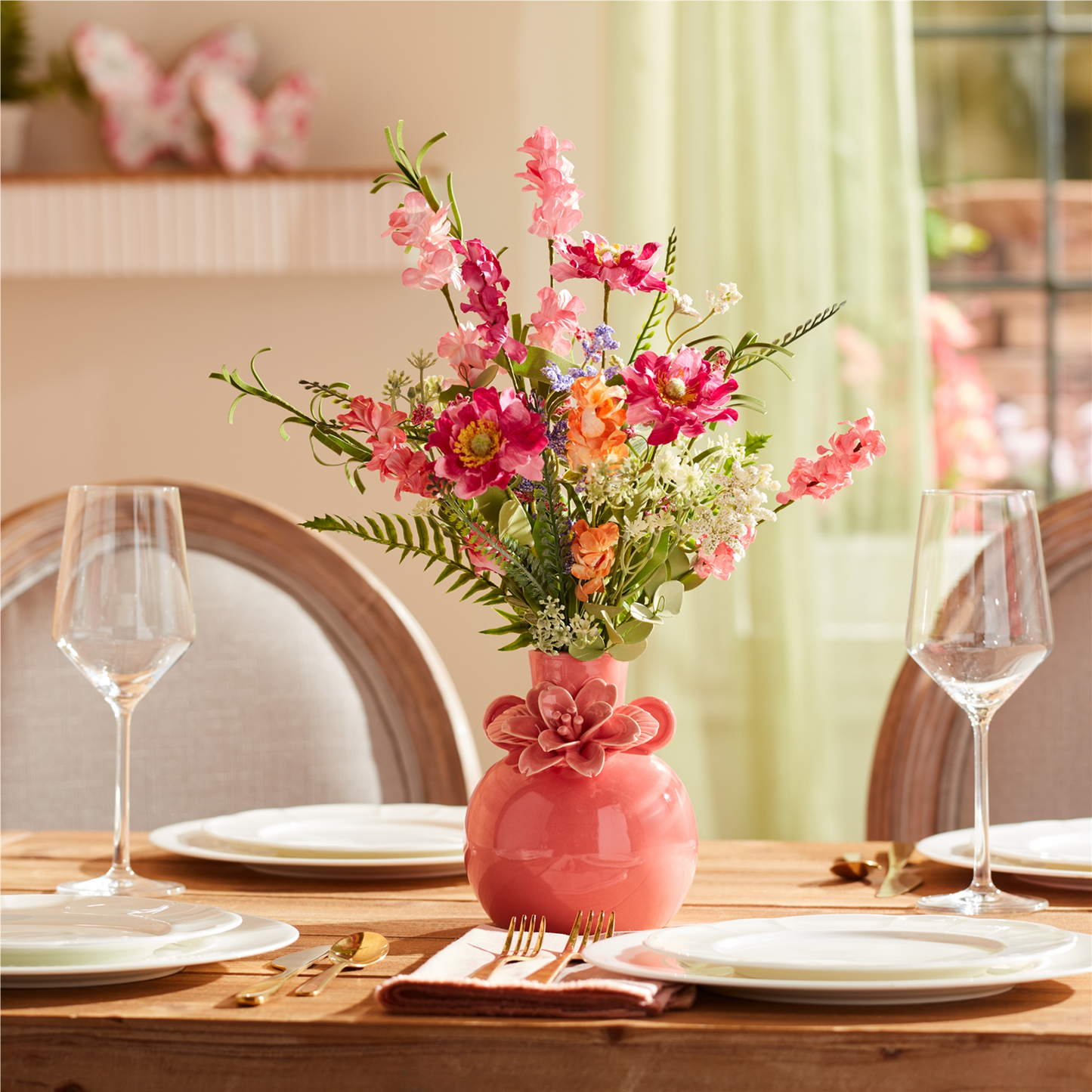 Mixed Daisy Floral Bush (Set of 2)