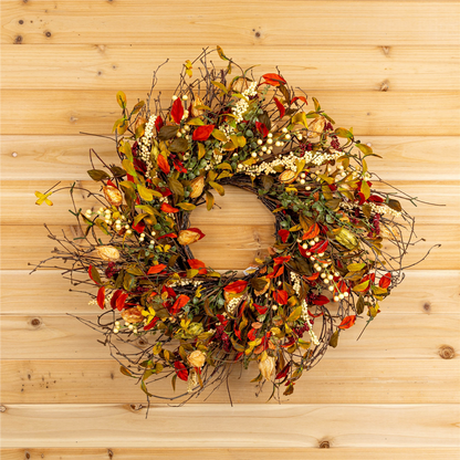 Cape Gooseberry Wreath 20"D