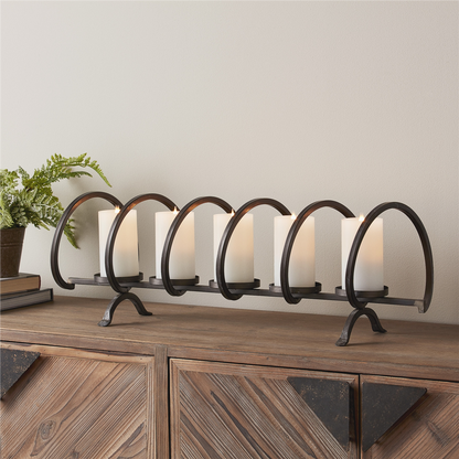 Modern Metal Sprial Candle Holder Centerpiece 31"L
