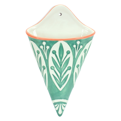 Ornamental Ceramic Wall Pocket (Set of 2)
