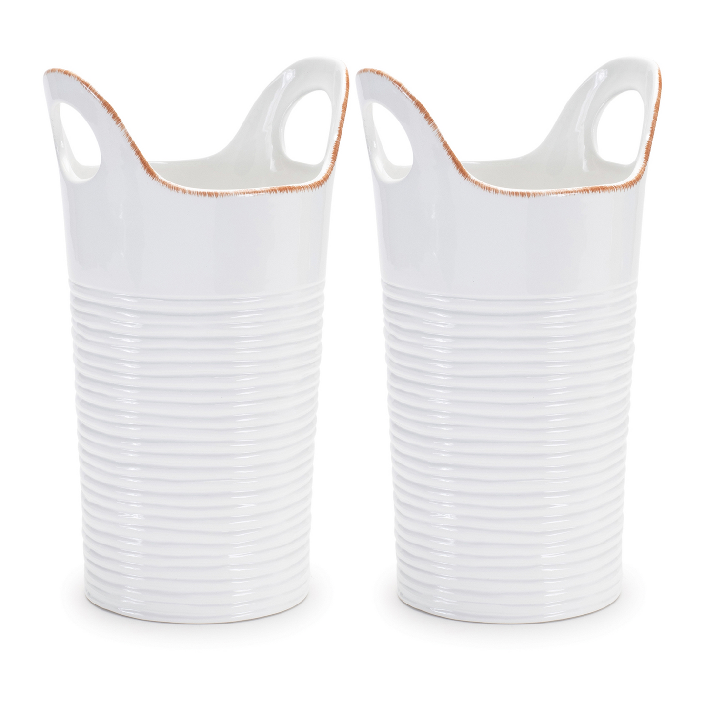 Ceramic Bucket Vase (Set of 2)