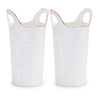Ceramic Bucket Vase (Set of 2)