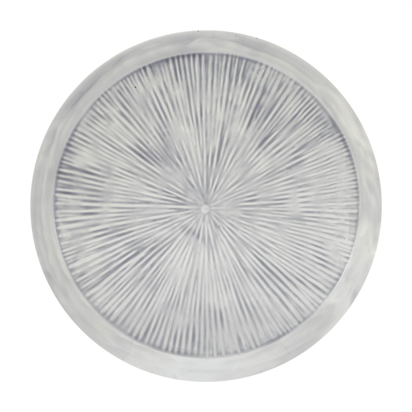 Round Etched Metal Tray 13.5"D