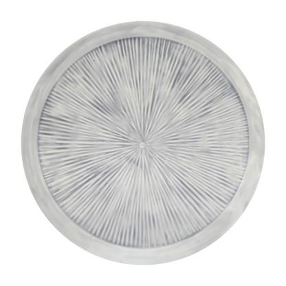 Round Etched Metal Tray 13.5"D