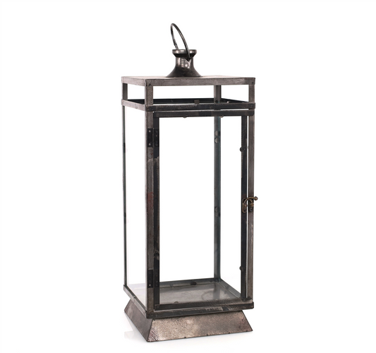 Black Metal Lantern 20.5"H