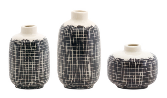 Mini Vase (Set of 6) 3.5"H, 5.25"H, 6.25"H Terra Cotta