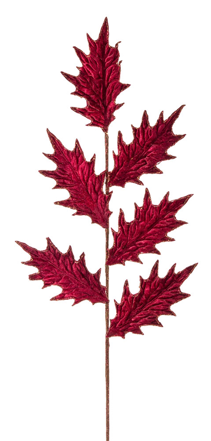 Glittered Holly Stem (Set of 12)