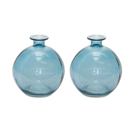 Glass Bubble Vase (Set of 2)