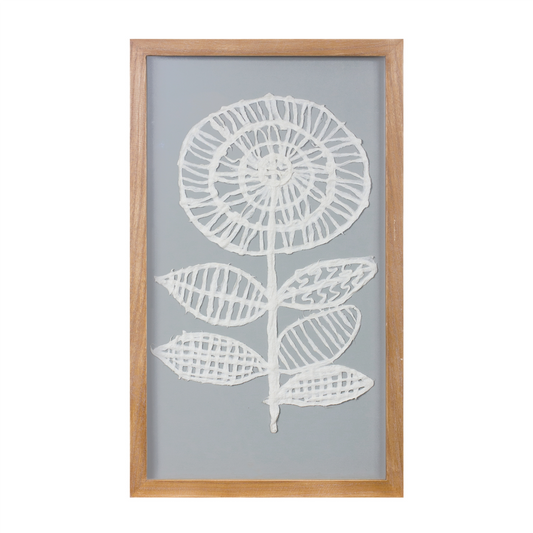 Framed Paper Mache Flower Wall Art (Set of 2)