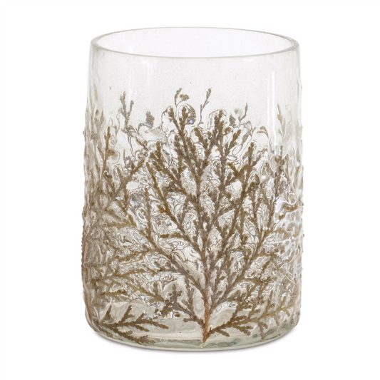 Dried Cedar Glass Candle Holder (Set of 3)