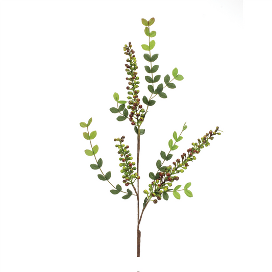 Variegated Red Berry Foliage Spray (Set of 6)