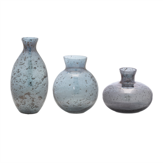 Bubbled Glass Bud Vase (Set of 3)