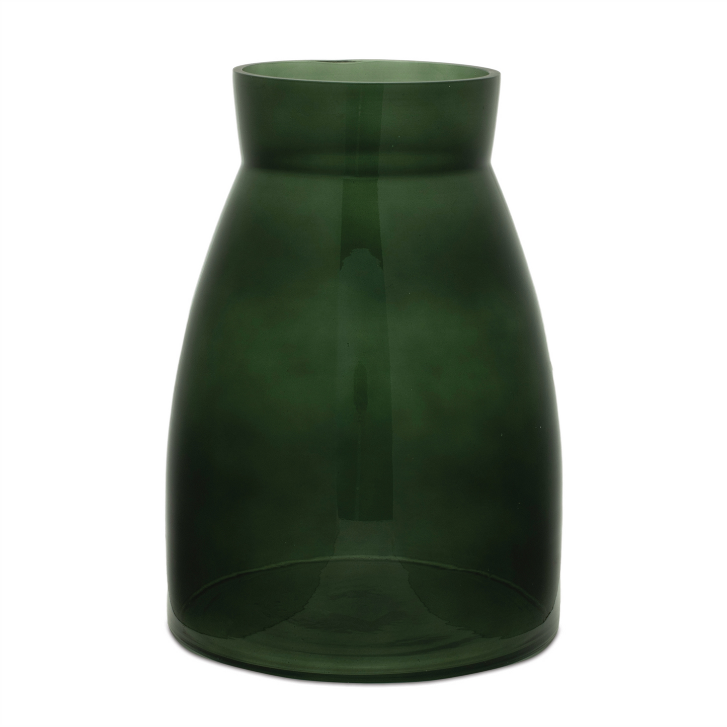 Green Glass Vase (Set of 2)