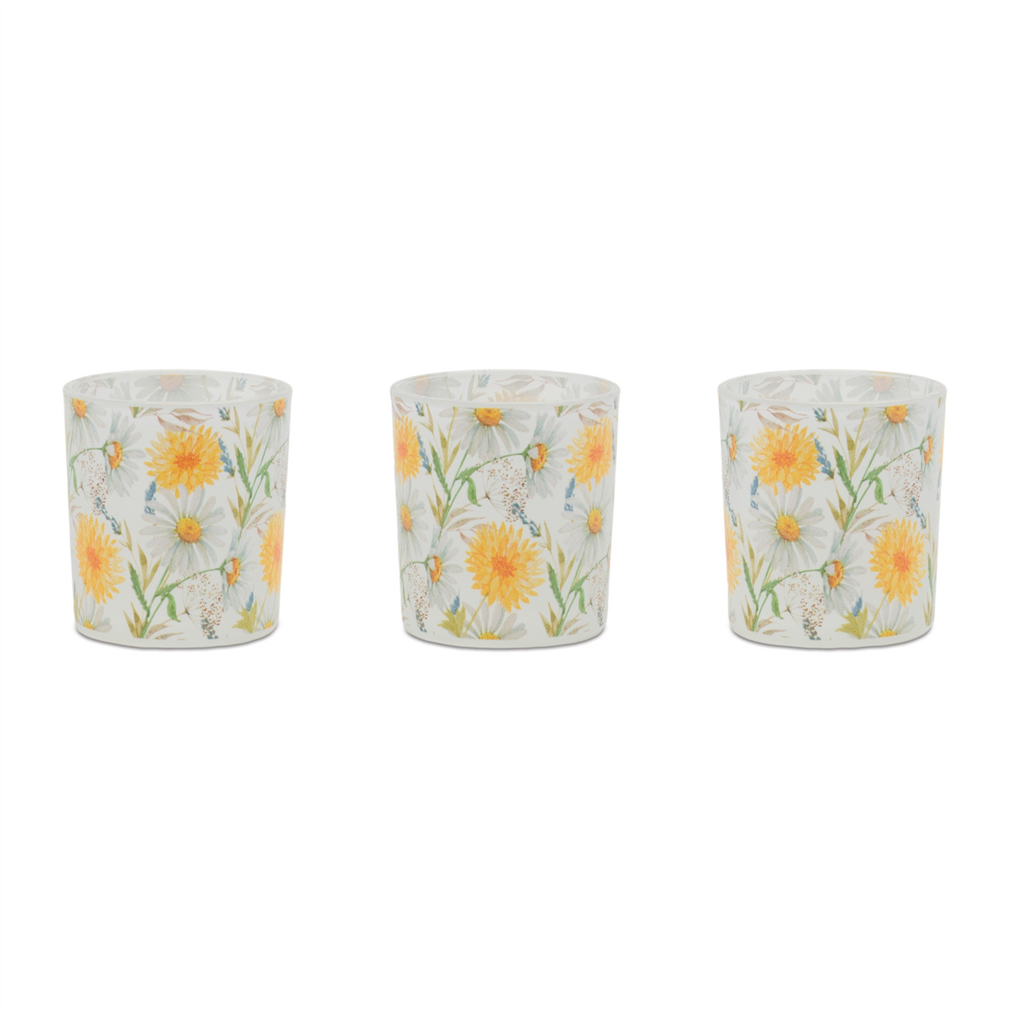 Floral Print Votive Candle Holder (Set of 3)