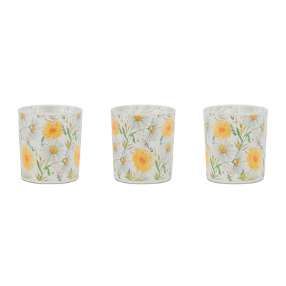 Floral Print Votive Candle Holder (Set of 3)