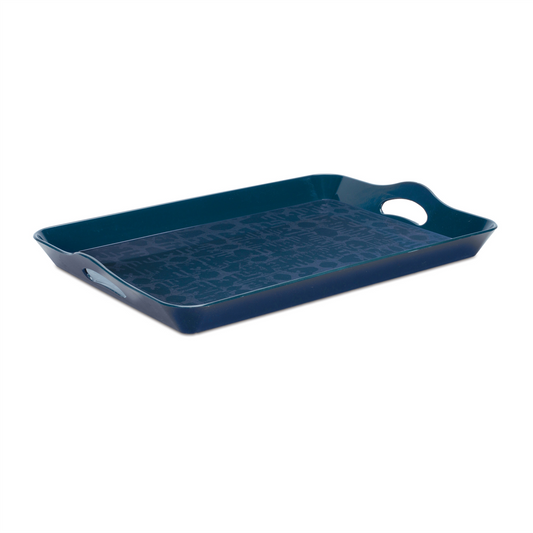 Abstract Geometric Print Tray 17"L