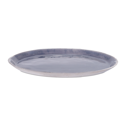 Blue Aluminum Decorative Tray