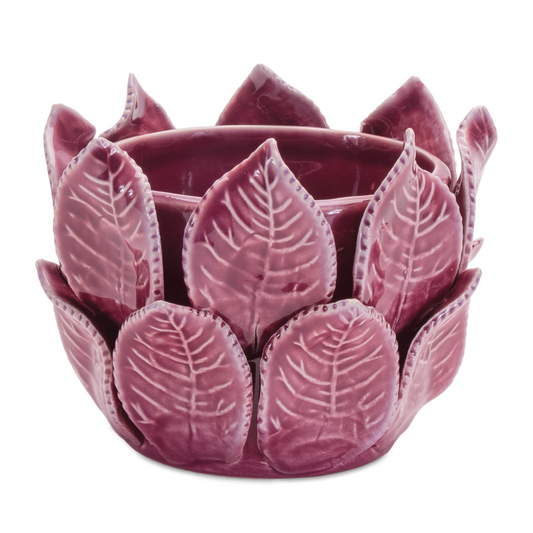 Storeware Bud Vase with Leaves Accent (Set of 2)