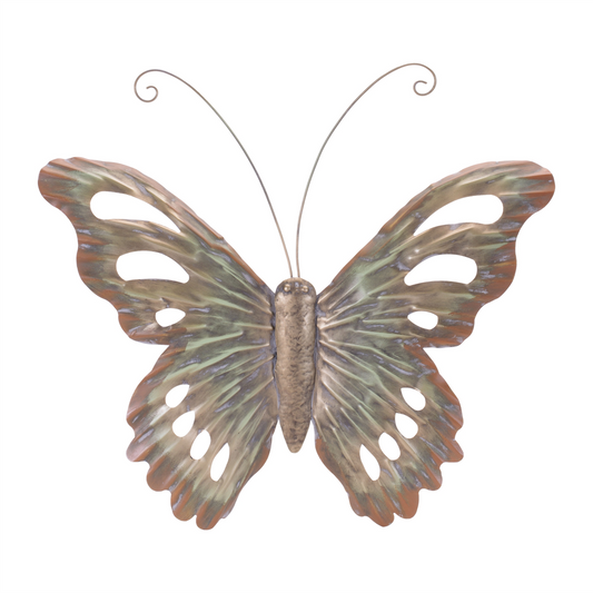 Distressed Metal Butterfly Wall Hanging (Set of 2)