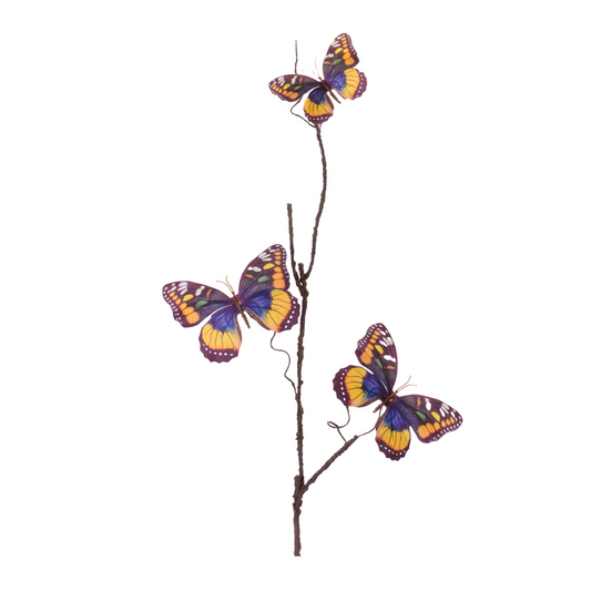Butterfly Spray (Set of 6) 32”H Fabric/Plastic