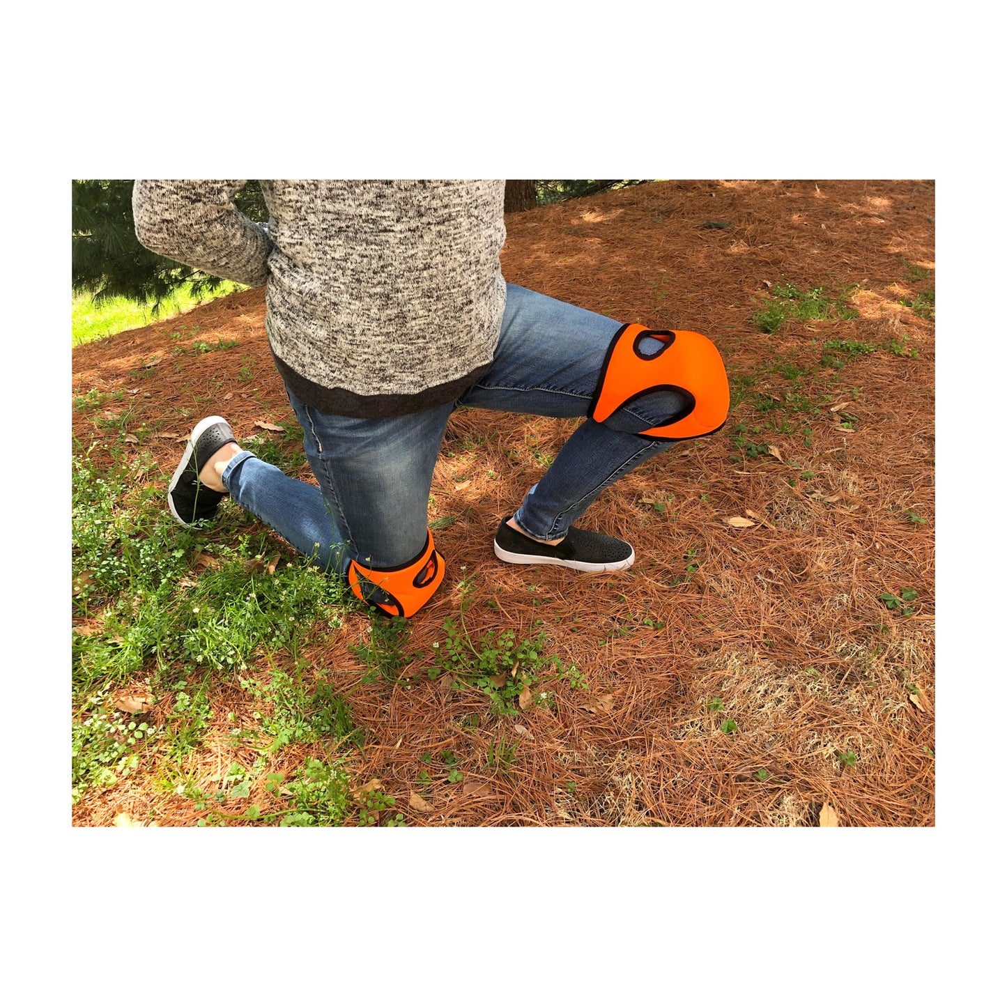 Orange Memory Foam Knee Pads