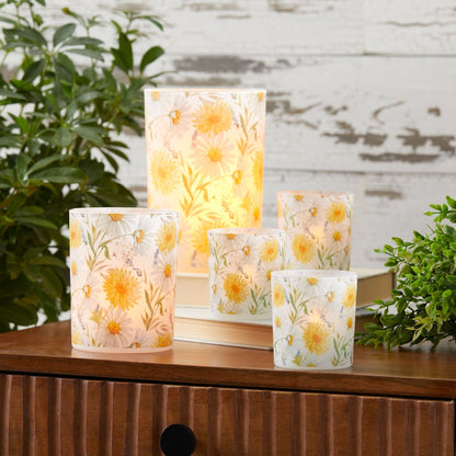 Floral Print Votive Candle Holder (Set of 3)
