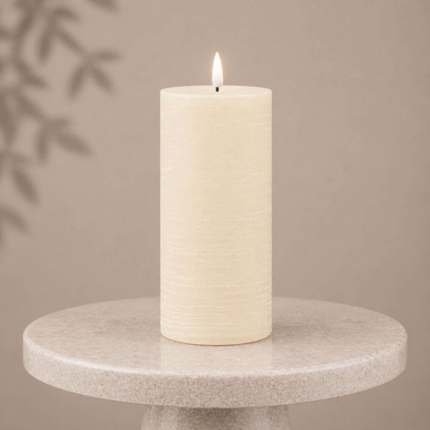FIA Wick Ivory Pillar Candle (Set of 2)