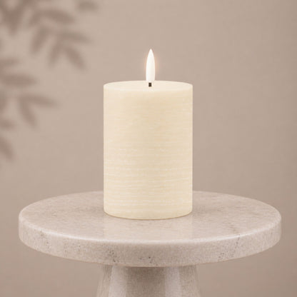 FIA Wick Ivory Pillar Candle (Set of 2)