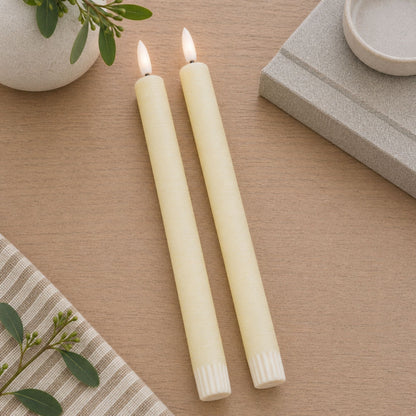 FIA Wick Ivory Taper Candle (Set of 2)