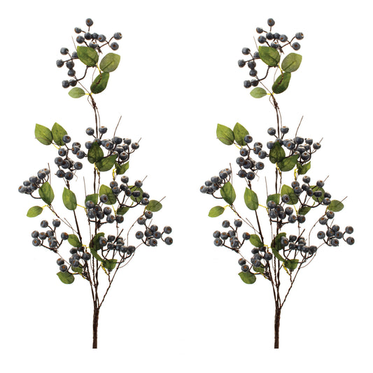 Blue Berry Foliage Spray (Set of 2)