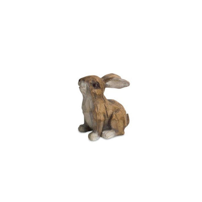 Carved Stone Garden Rabbit Figurine (Set of 6)