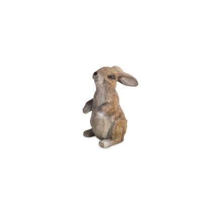 Carved Stone Garden Rabbit Figurine (Set of 6)